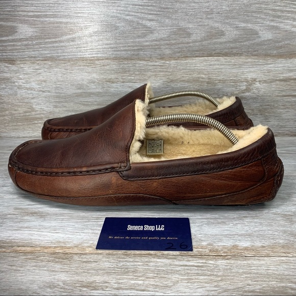UGG Other - UGG Men’s Ascot Leather Slip On Moccasin Slippers Sz 13